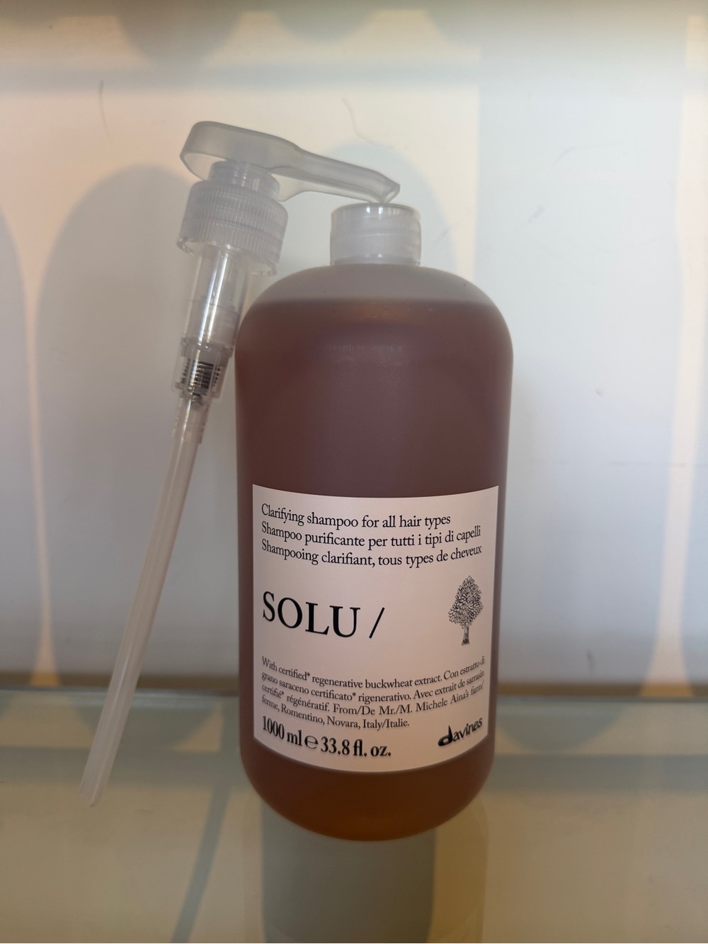 Davines SOLU Clarifying Shampoo - New 1000ML 33.7 oz with pump